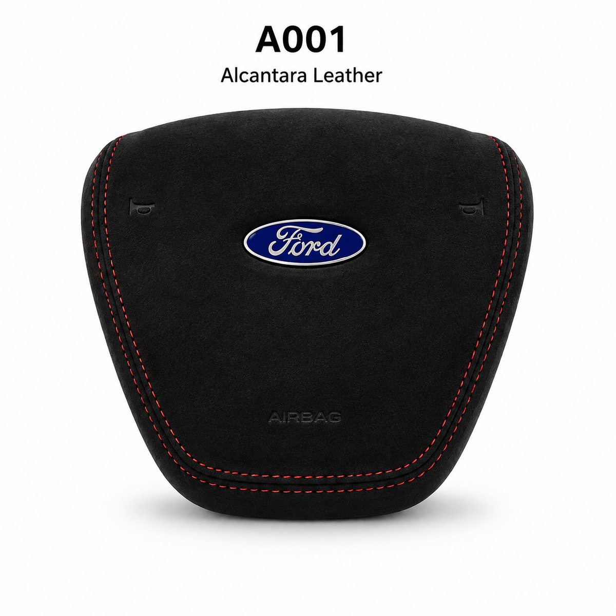 GENOVA Ford Falcon FG FGX Territory SZ black Alcantara outer airbag cover with red stitching