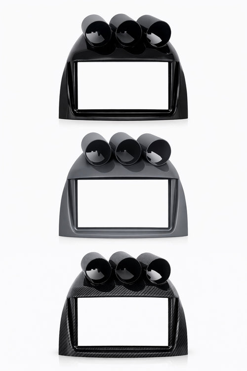 Ford Falcon FG MK1 triple gauge pod and fascia finish options in black grey and carbon style