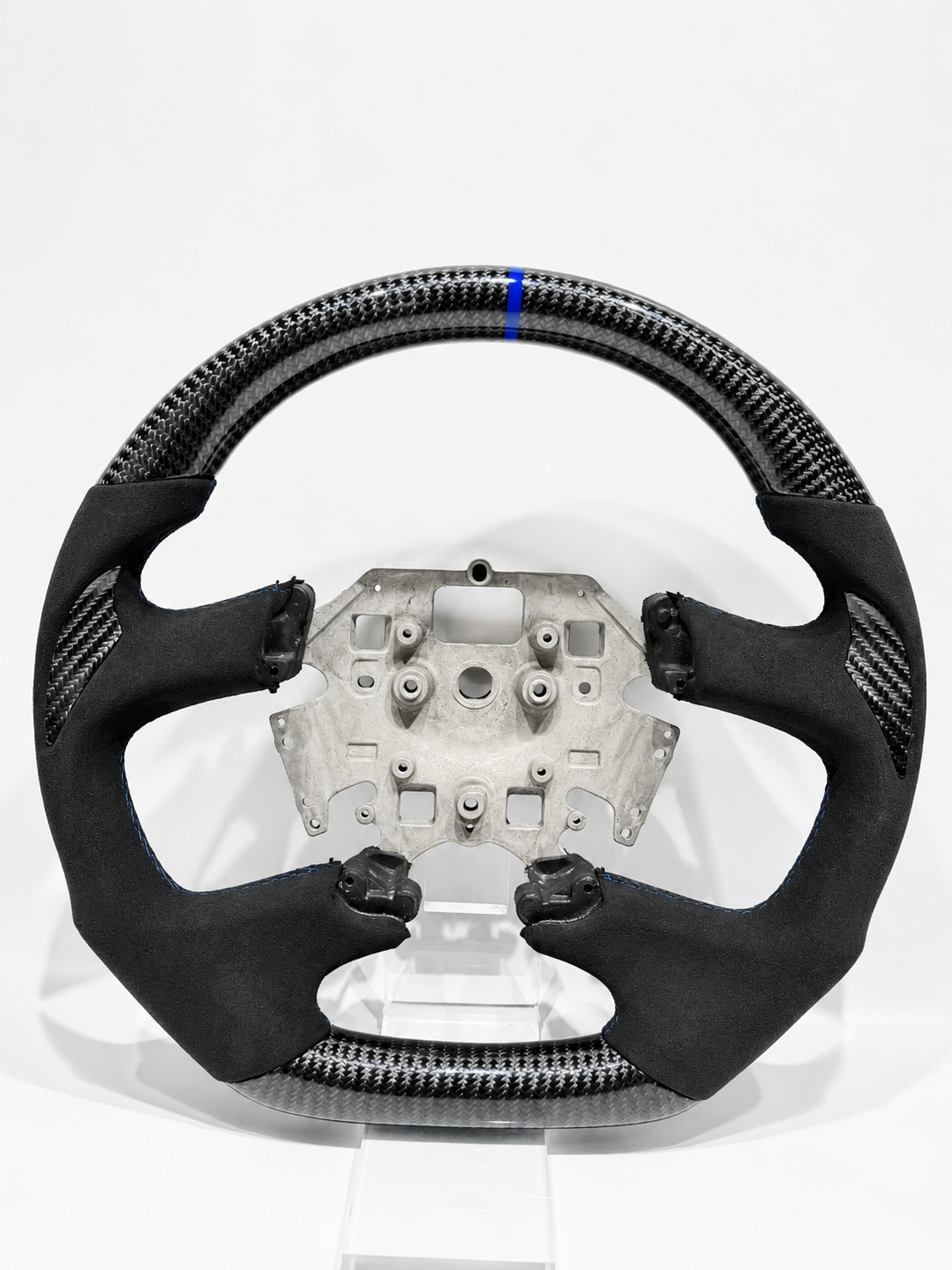 GENOVA Ford Territory SZ carbon fibre and Alcantara steering wheel front view without airbag