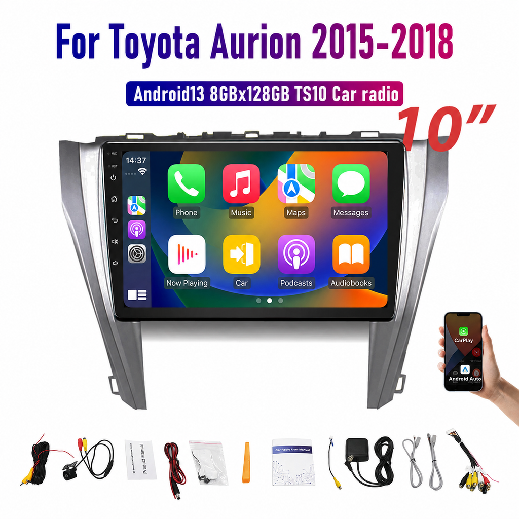 GENOVA Toyota Aurion 2015 to 2018 10 inch CarPlay Android Auto head unit product view