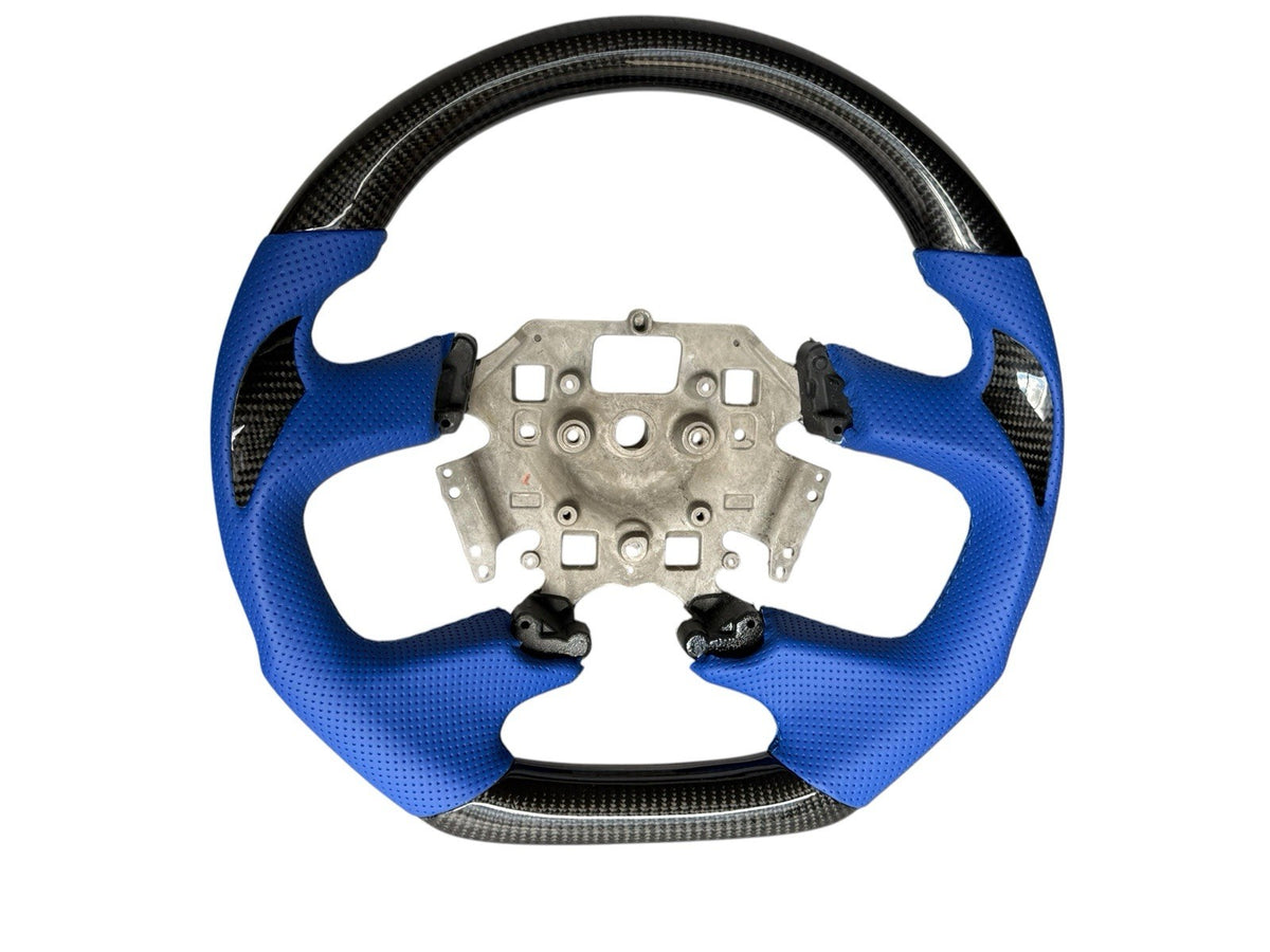 Ford Falcon FG MK1/MK2/FGX 2008–2016 Premium Black Carbon & Blue Leather Steering Wheel