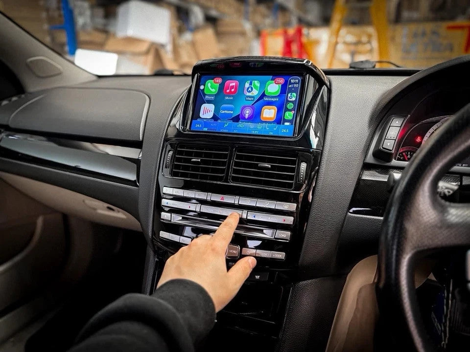 Ford Falcon FG MK1 CarPlay conversion package, piano black, with HD camera